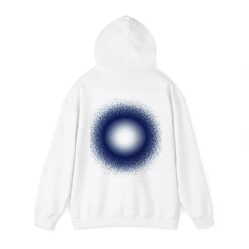 Dark Blue Dot Cluster Abstract Circle Art – Hoodies
