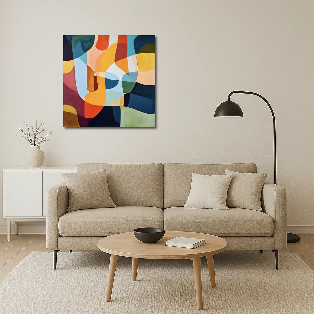Bold Abstract Shapes Colorful Modern Art – Wall Art