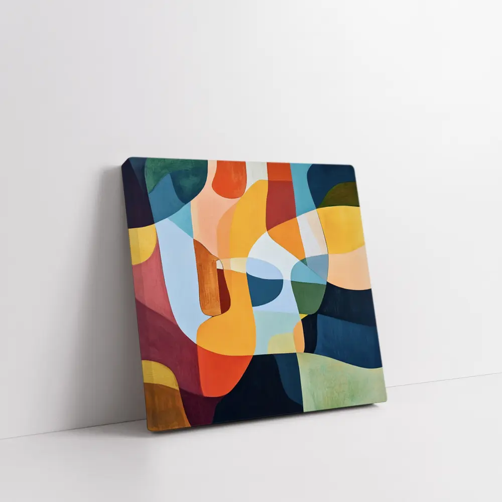 Bold Abstract Shapes Colorful Modern Art – Wall Art