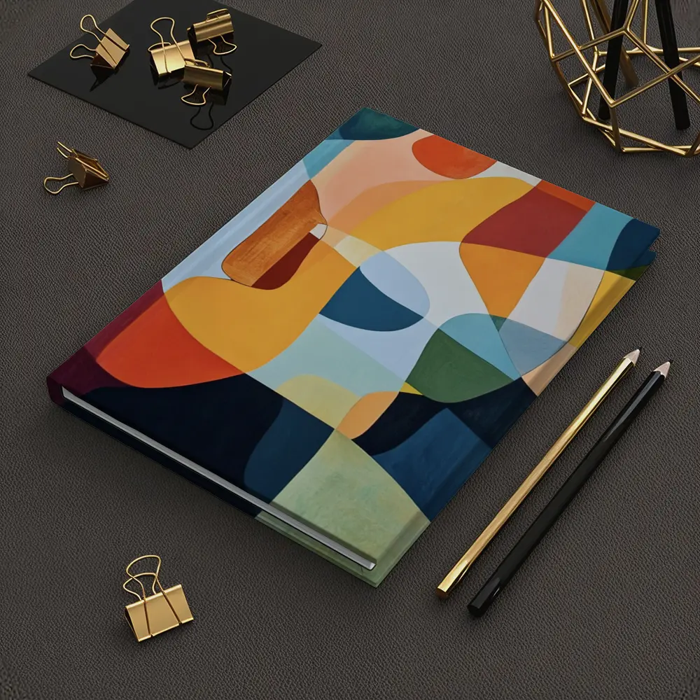 Bold Abstract Shapes Colorful Modern Art – Notebooks