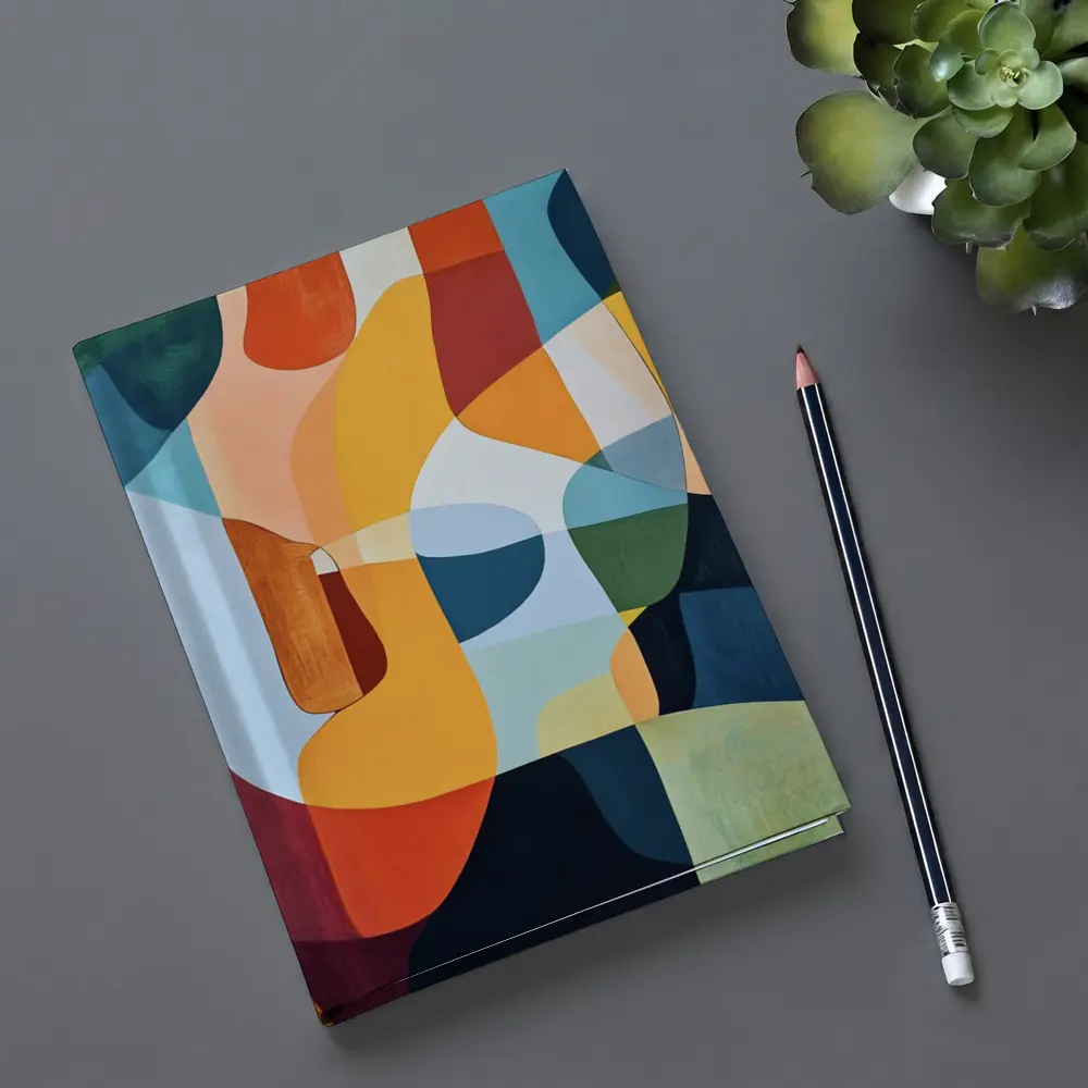 Bold Abstract Shapes Colorful Modern Art – Notebooks