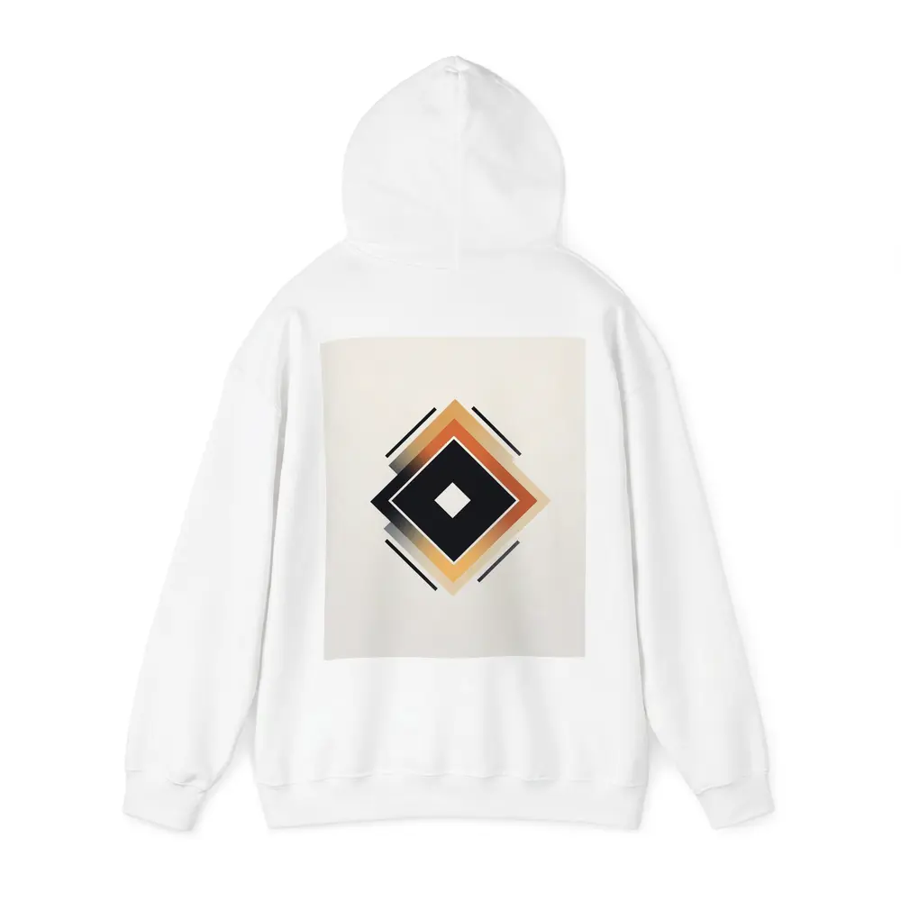 Nested Diamond Geometric Art Beige Background – Hoodies