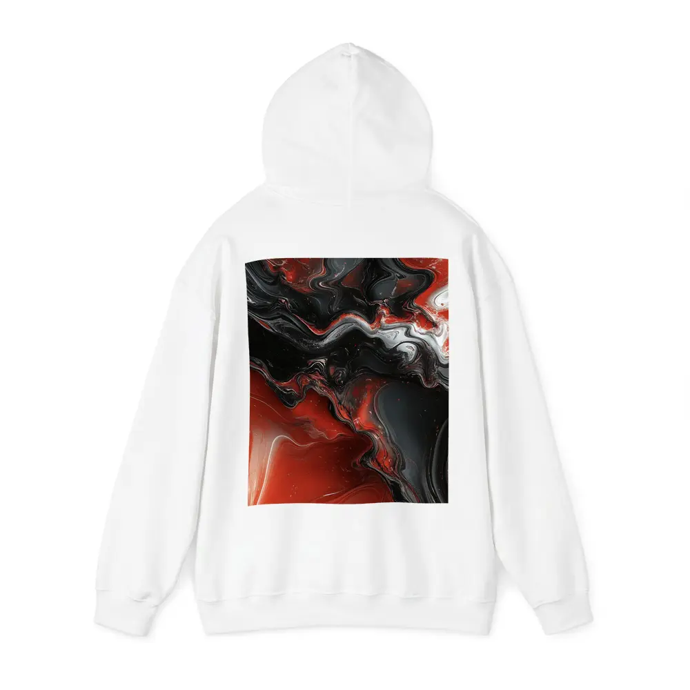 Red Black Fluid Abstract Marble Art – Hoodies