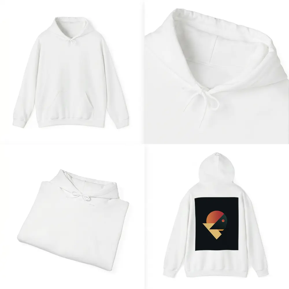 Geometric Bird Abstract Dark Background Art – Hoodies