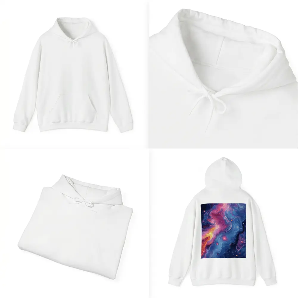Cosmic Nebula Abstract Blue Purple Swirl Art – Hoodies