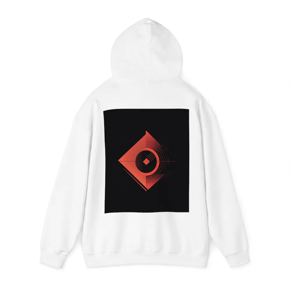 Red Geometric Abstract Art Dark Background – Hoodies