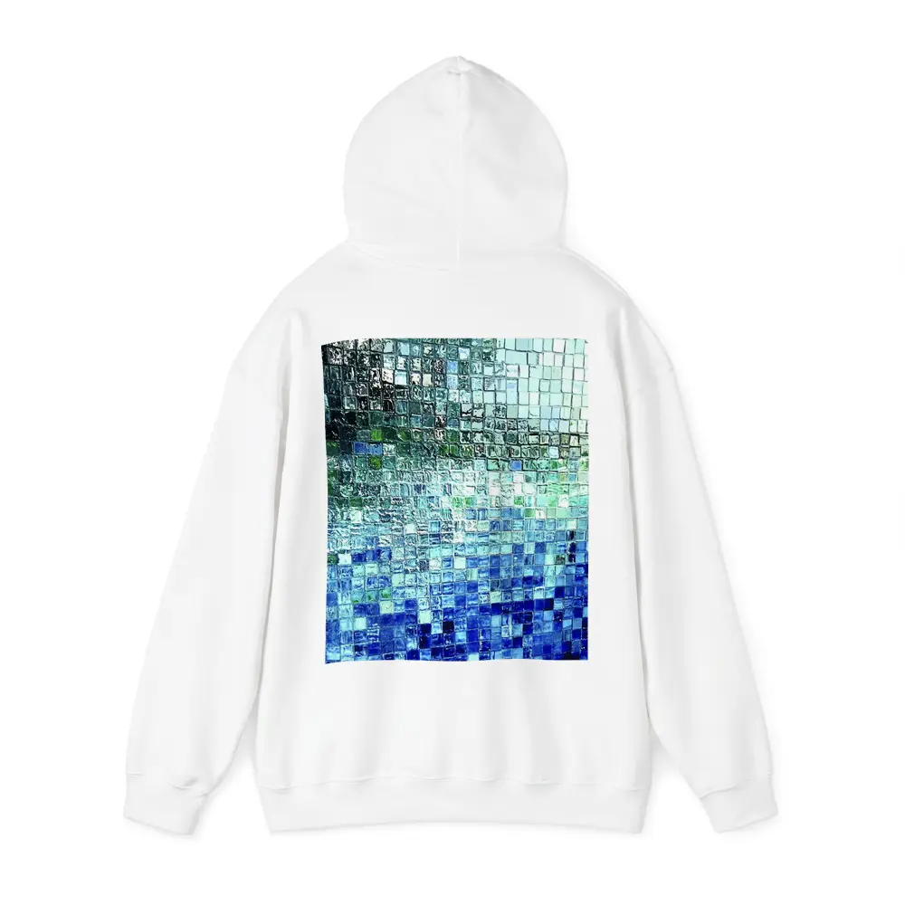 Blue Glass Mosaic Tile Abstract Art – Hoodies