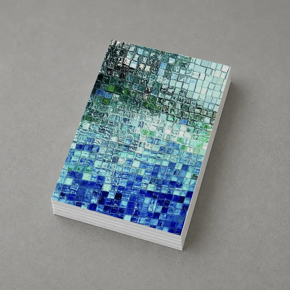 Blue Glass Mosaic Tile Abstract Art – Postcards