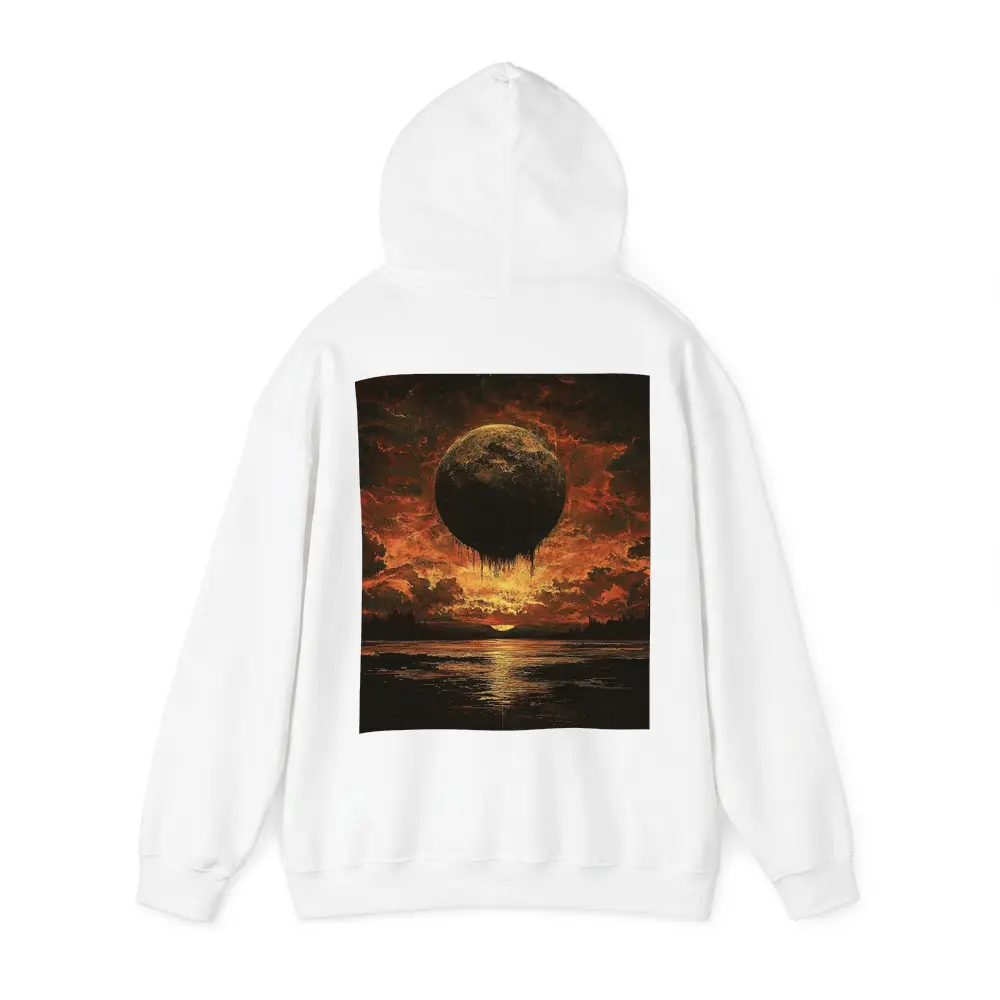 Dark Moon Falling Fiery Apocalyptic Sky – Hoodies
