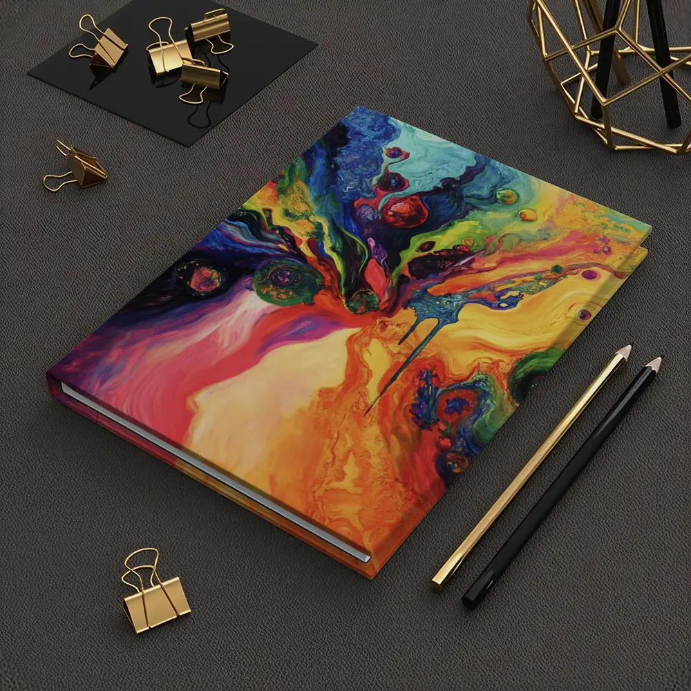 Colorful Abstract Fluid Art Explosion Painting – Notebooks