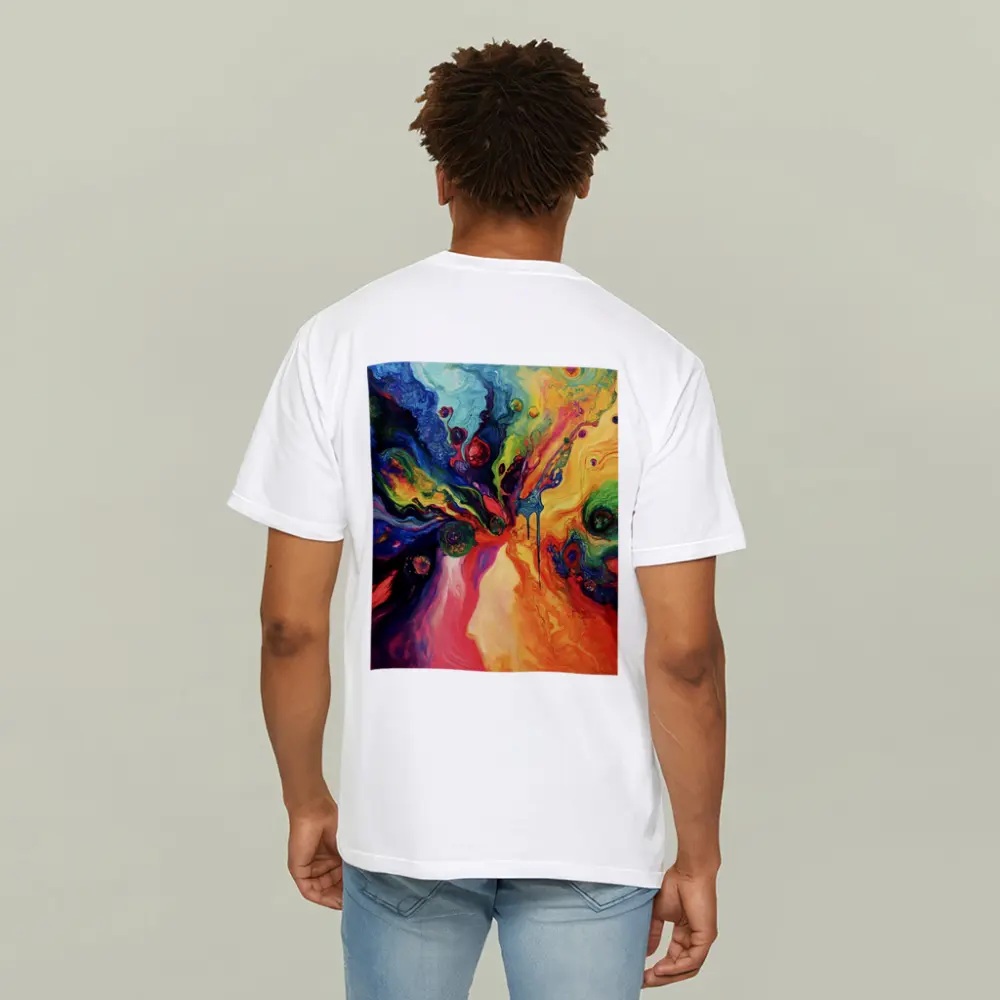 Colorful Abstract Fluid Art Explosion Painting – T-Shirts