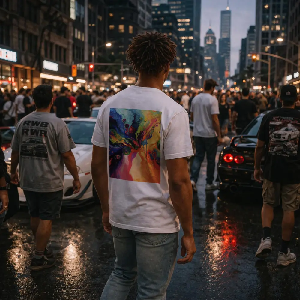 Colorful Abstract Fluid Art Explosion Painting – T-Shirts