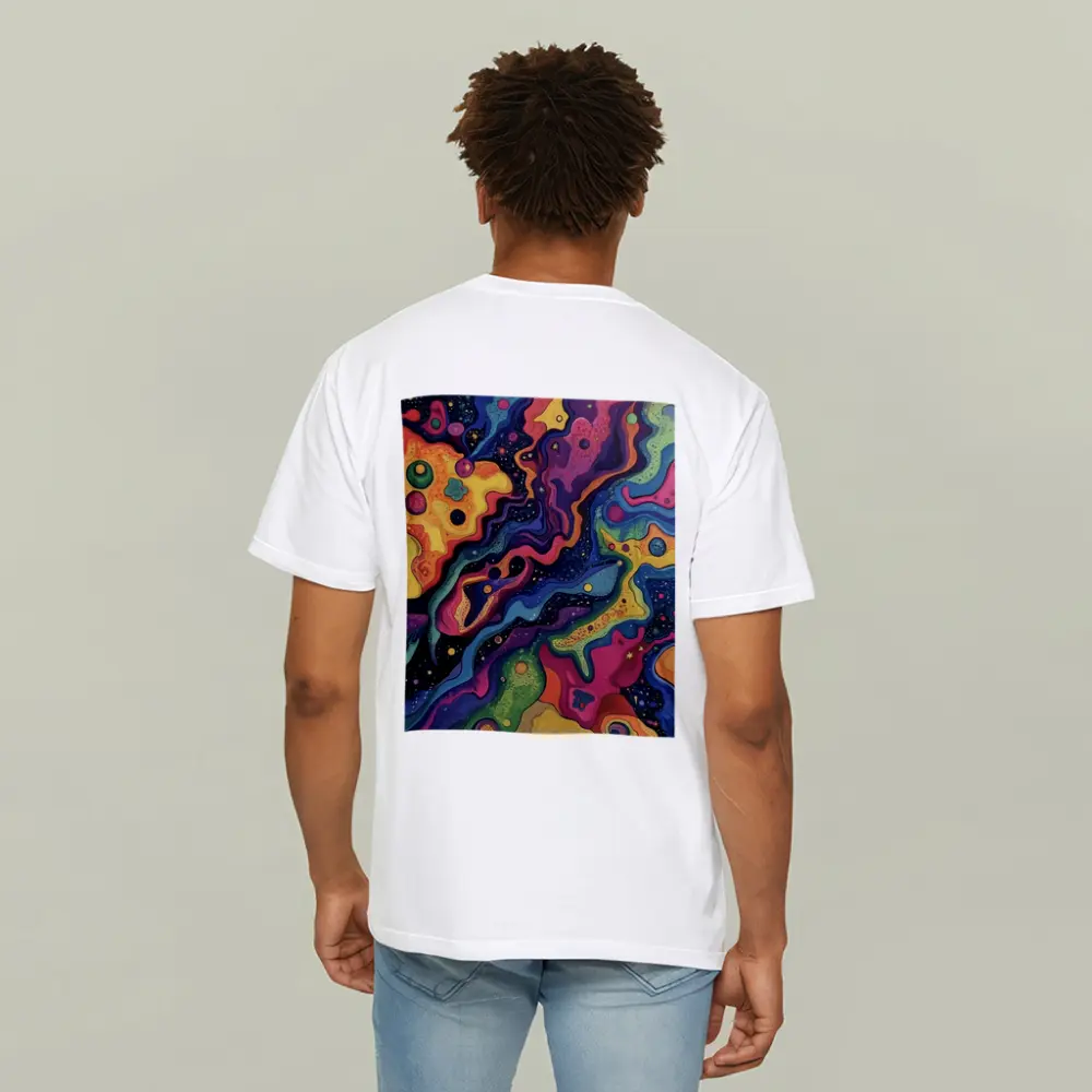 Trippy Colorful Abstract Cosmic Swirl Painting – T-Shirts