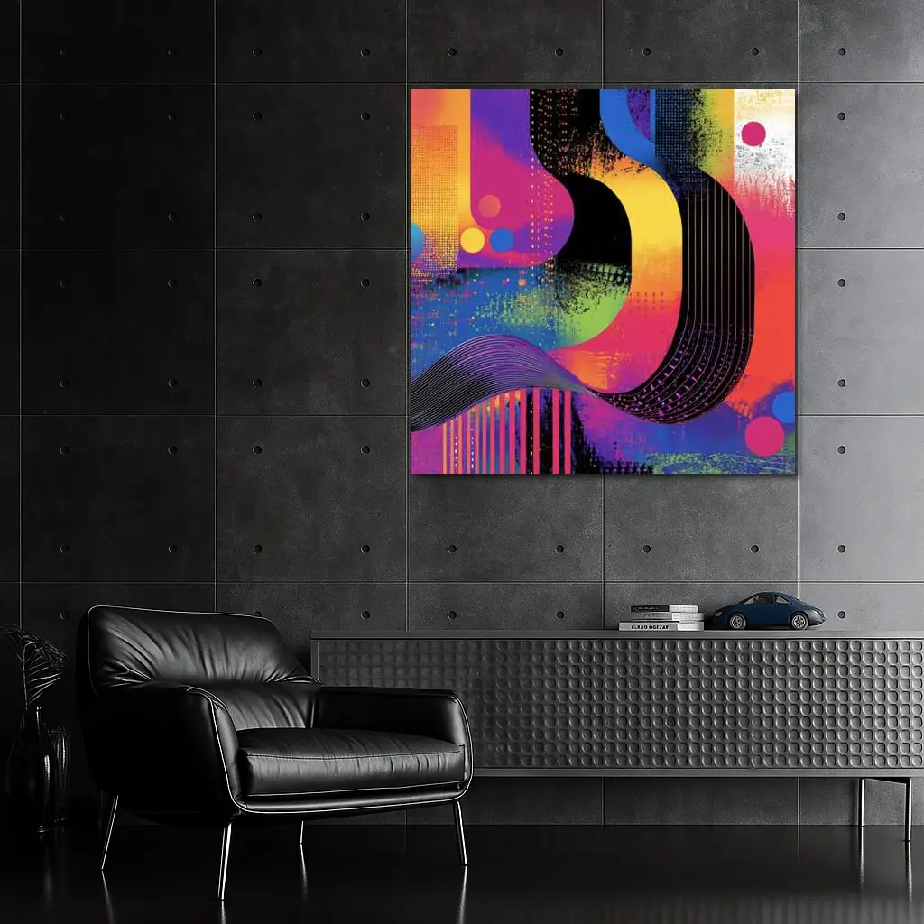 Bold Abstract Grunge Art Colorful Urban Design – Wall Art