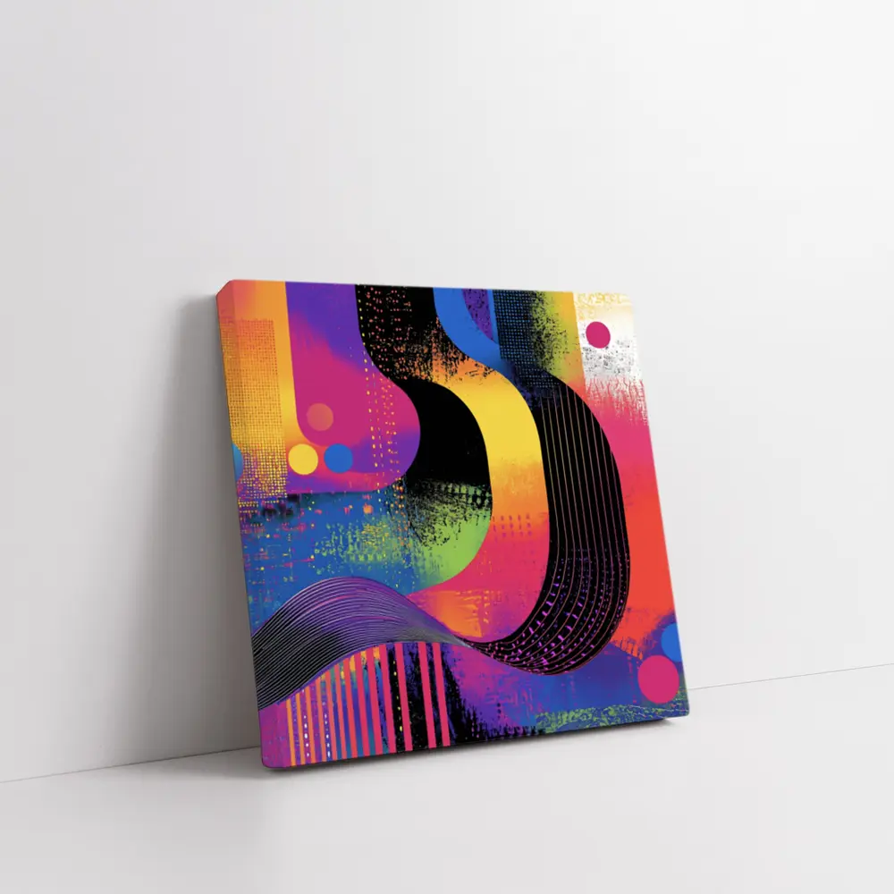 Bold Abstract Grunge Art Colorful Urban Design – Wall Art