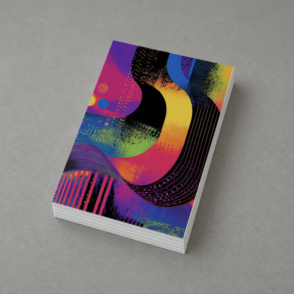 Bold Abstract Grunge Art Colorful Urban Design – Postcards