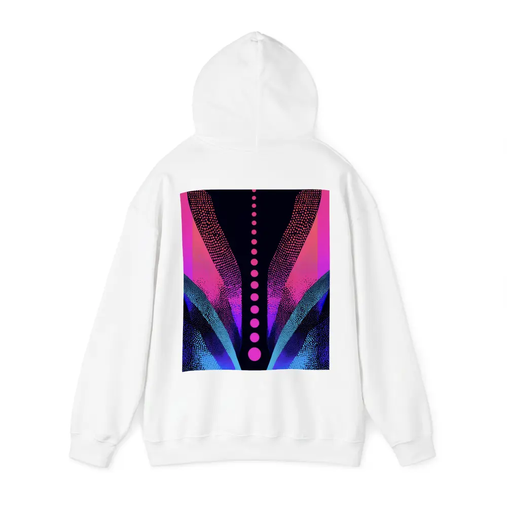 Neon Dotwork Abstract Pink Blue Dark – Hoodies