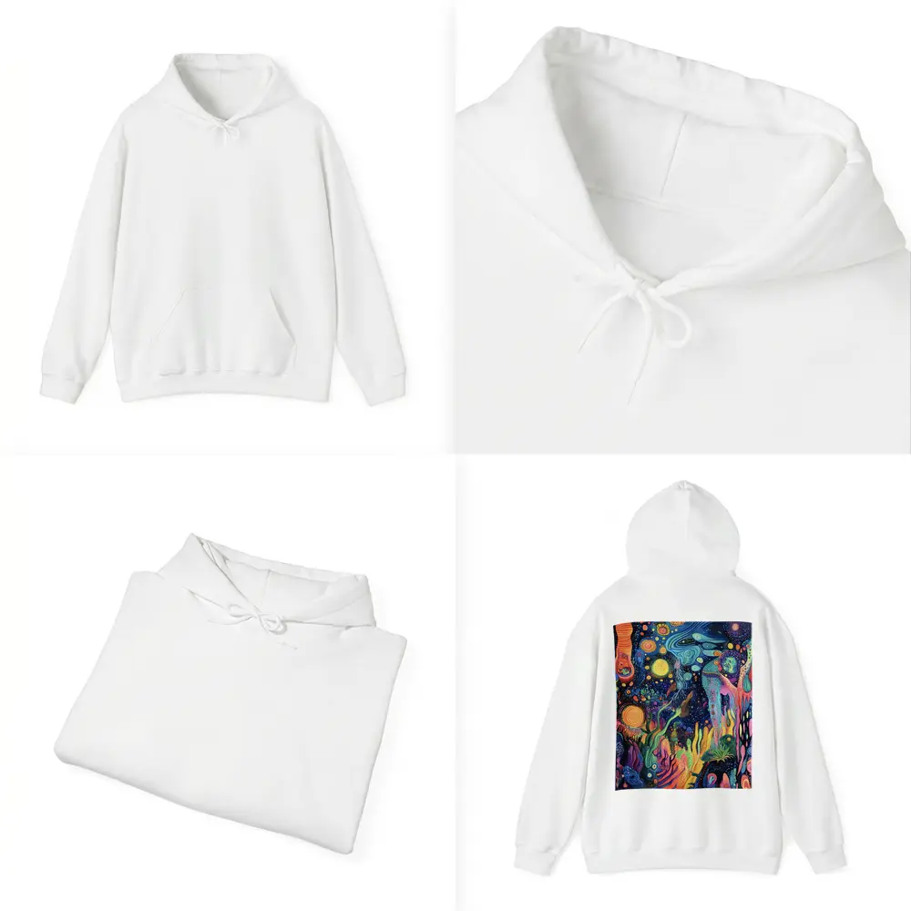 Psychedelic Cosmic Fantasy Art Dark Background – Hoodies