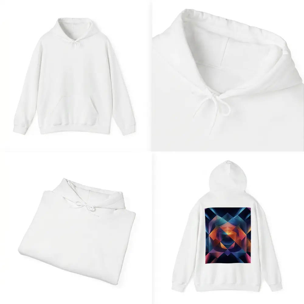 Geometric Abstract Art Dark Space Background – Hoodies