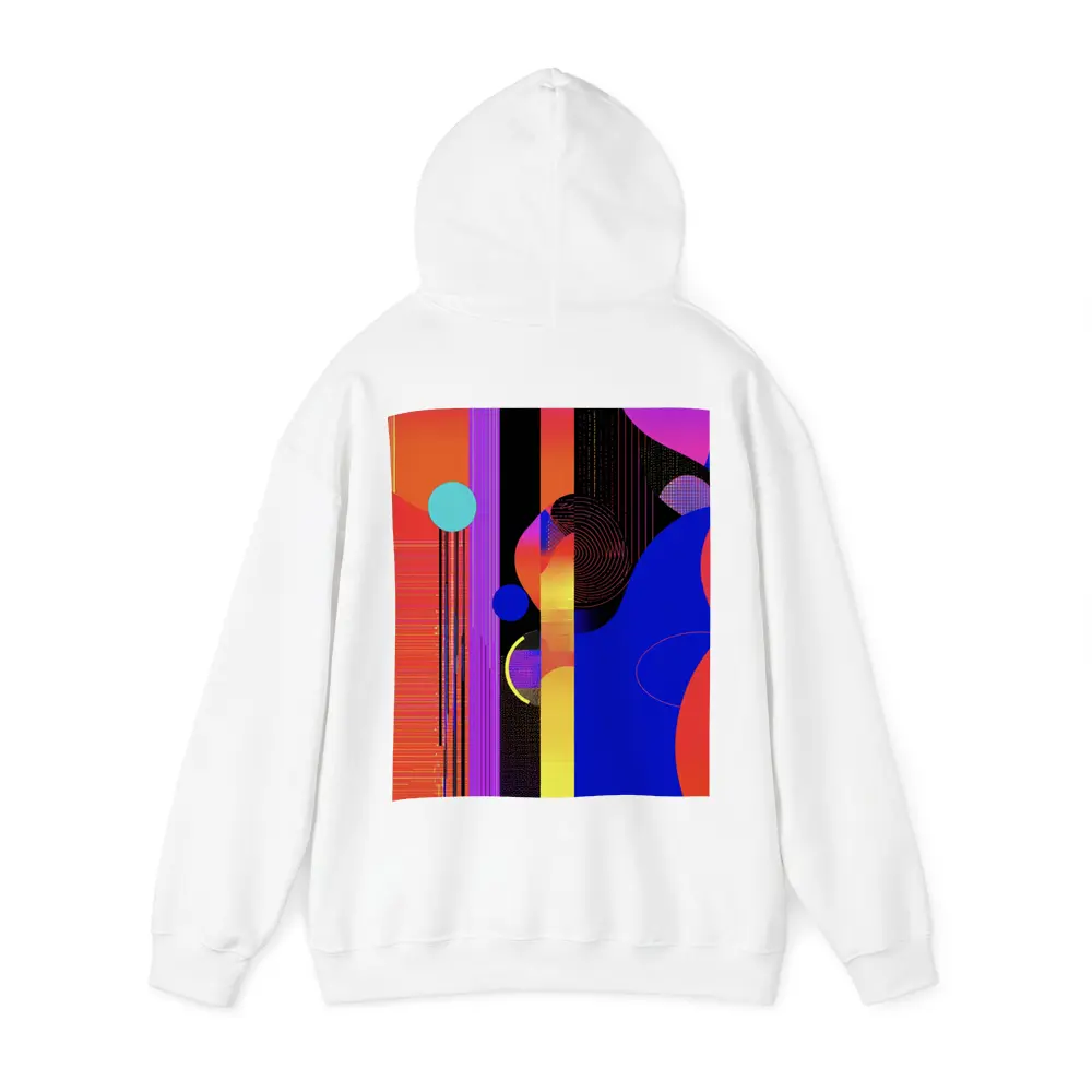 Bold Geometric Abstract Art Blue Red – Hoodies