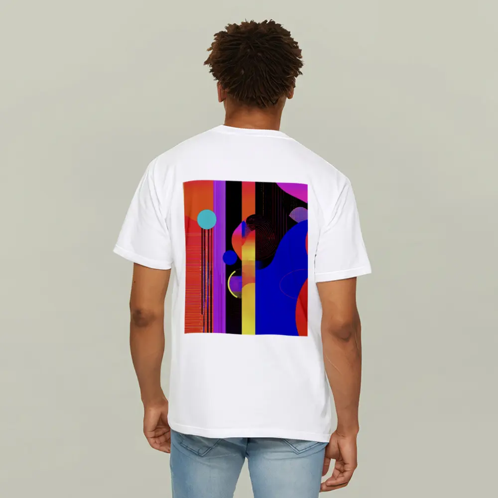 Bold Geometric Abstract Art Blue Red – T-Shirts