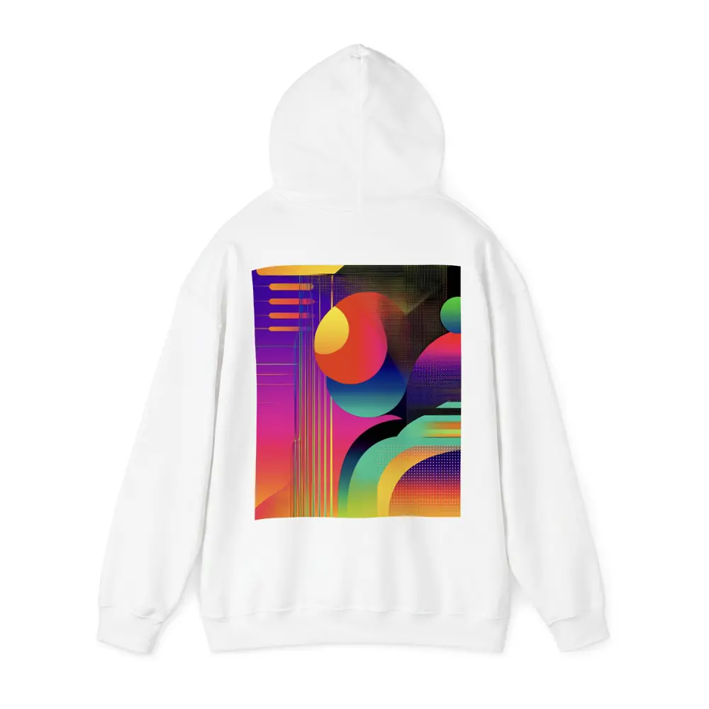 Bold Geometric Abstract Art Colorful Gradient Design – Hoodies