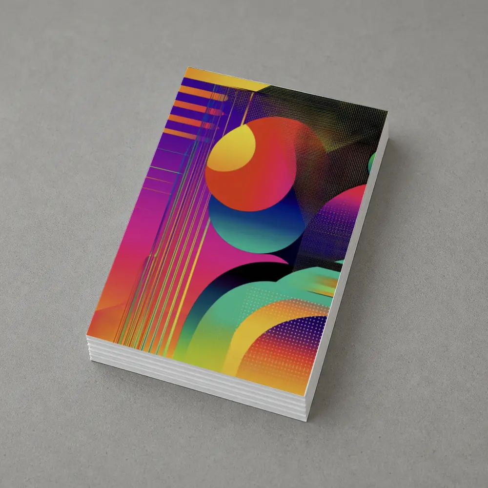 Bold Geometric Abstract Art Colorful Gradient Design – Postcards