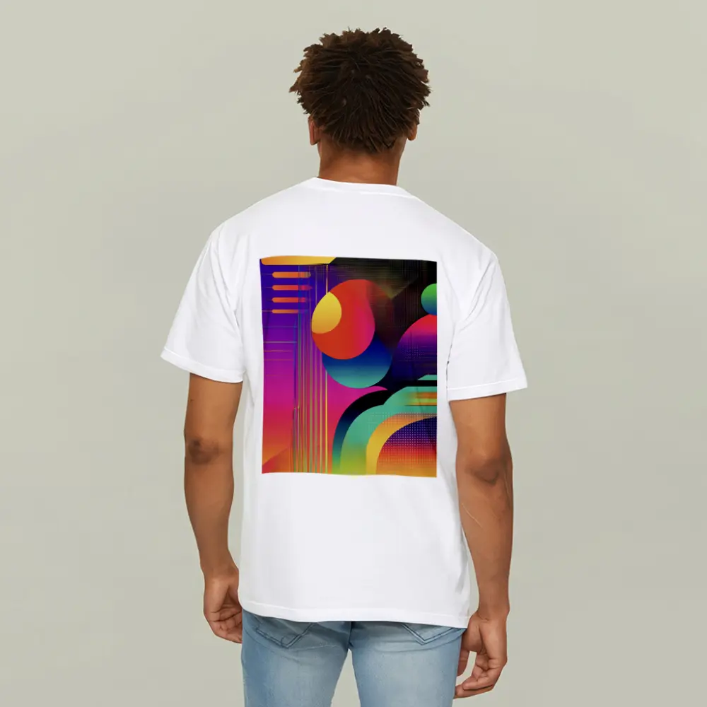 Bold Geometric Abstract Art Colorful Gradient Design – T-Shirts