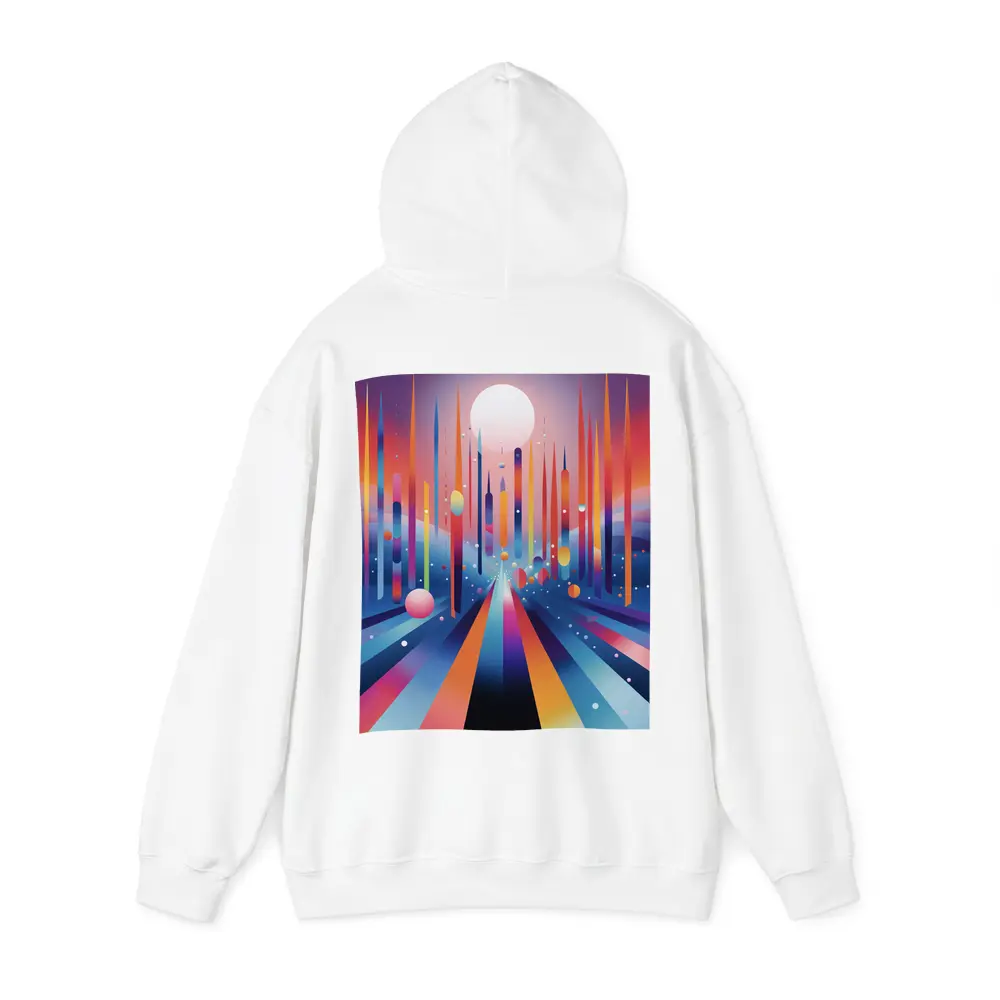 Colorful Abstract Geometric City Night Sky – Hoodies