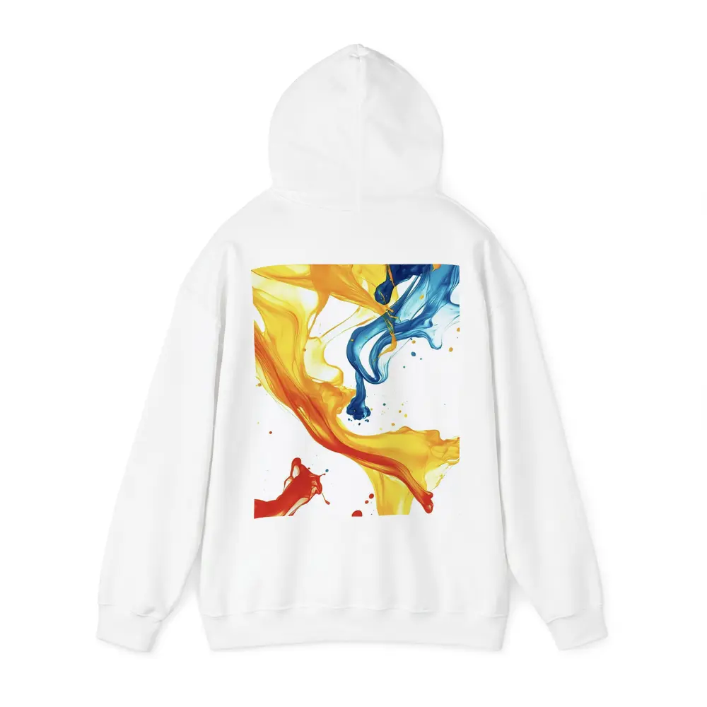 Blue Yellow Red Paint Splash Abstract Art – Hoodies