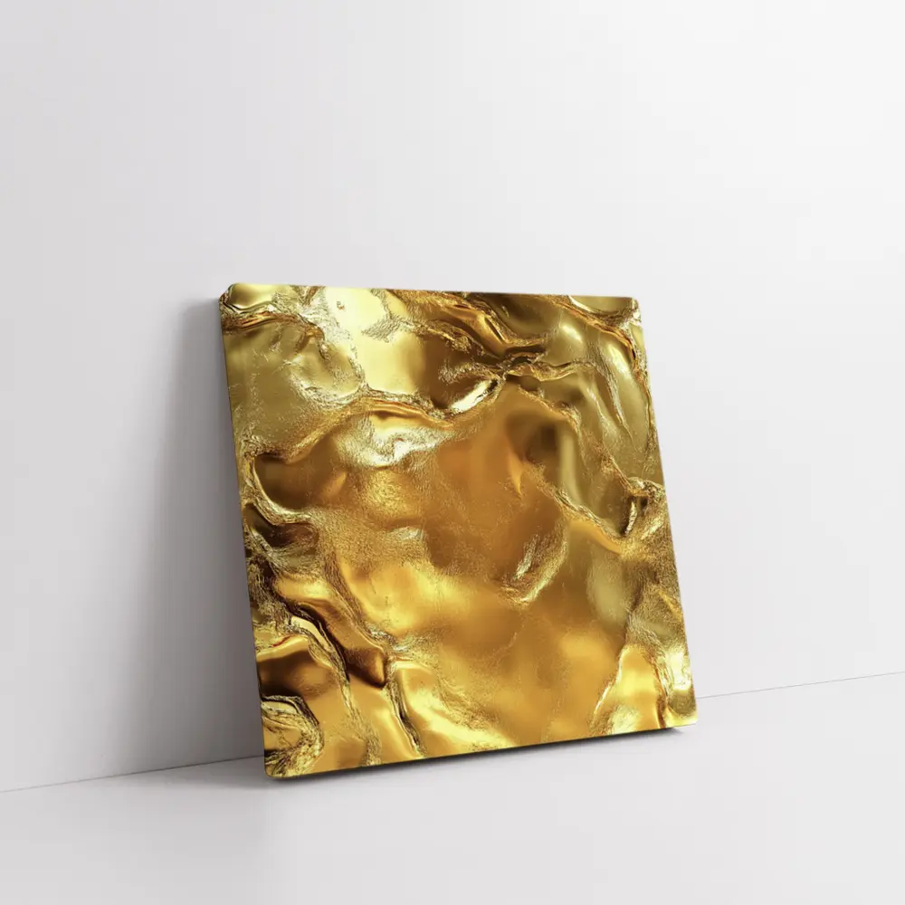 Molten Gold Liquid Metal Abstract Texture – Wall Art