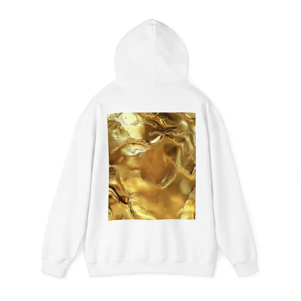 Molten Gold Liquid Metal Abstract Texture – Hoodies