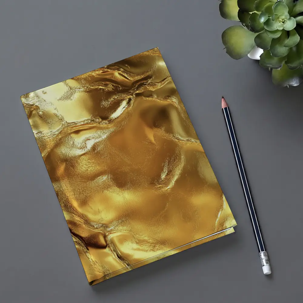 Molten Gold Liquid Metal Abstract Texture – Notebooks