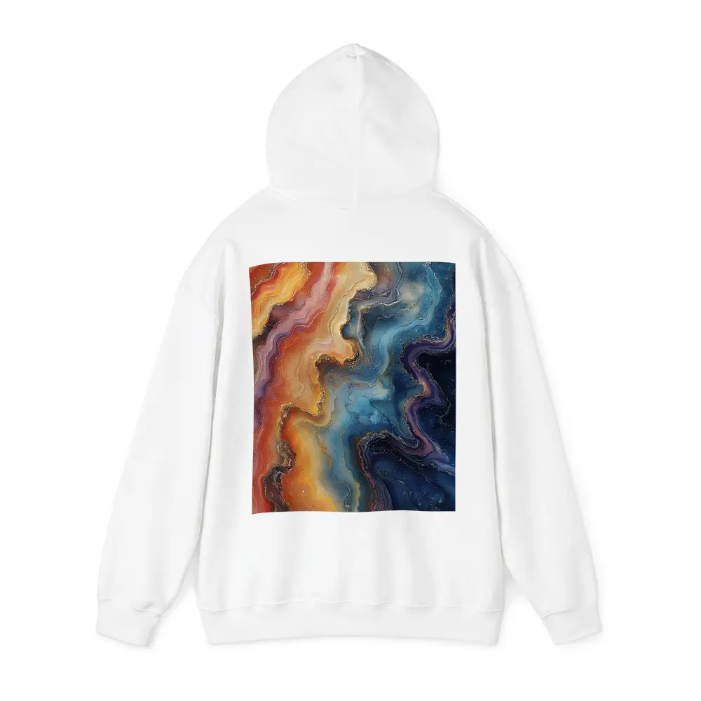 Abstract Marble Fluid Art Gold Swirls – Hoodies