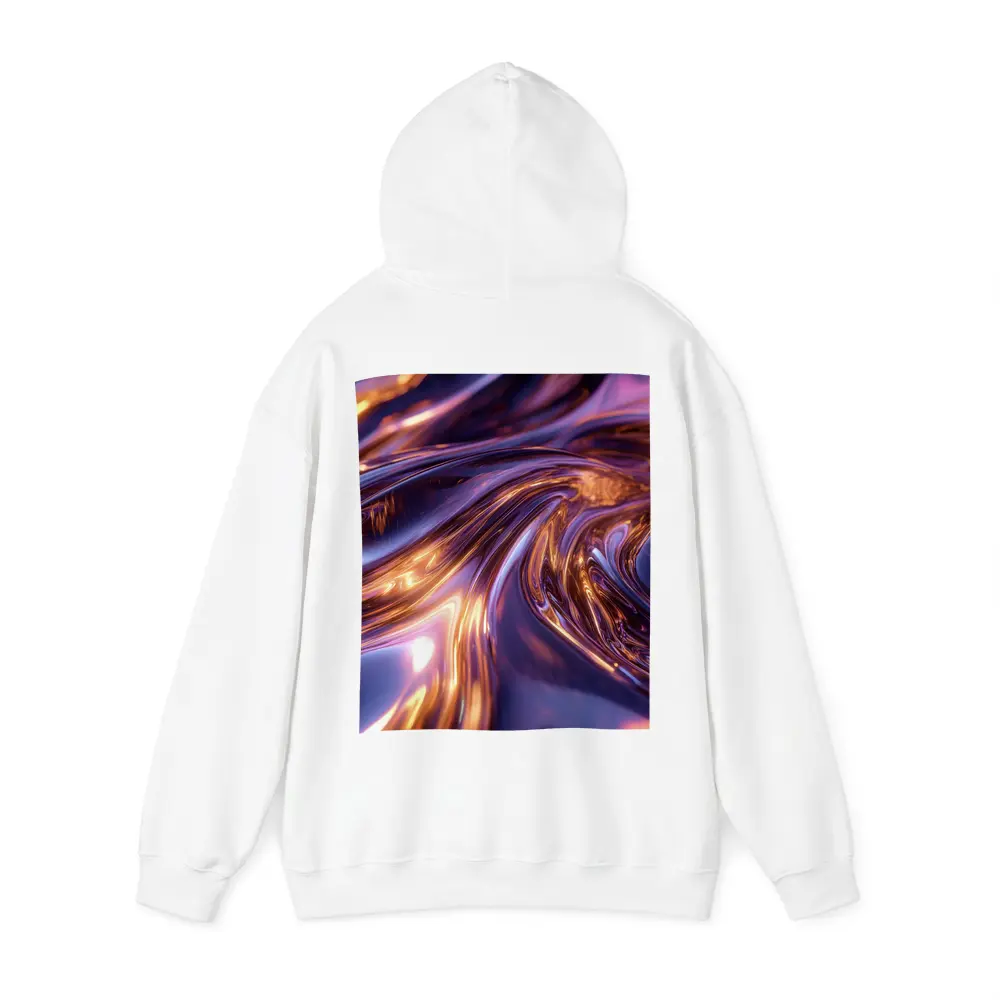 Purple Gold Liquid Metal Abstract Art – Hoodies