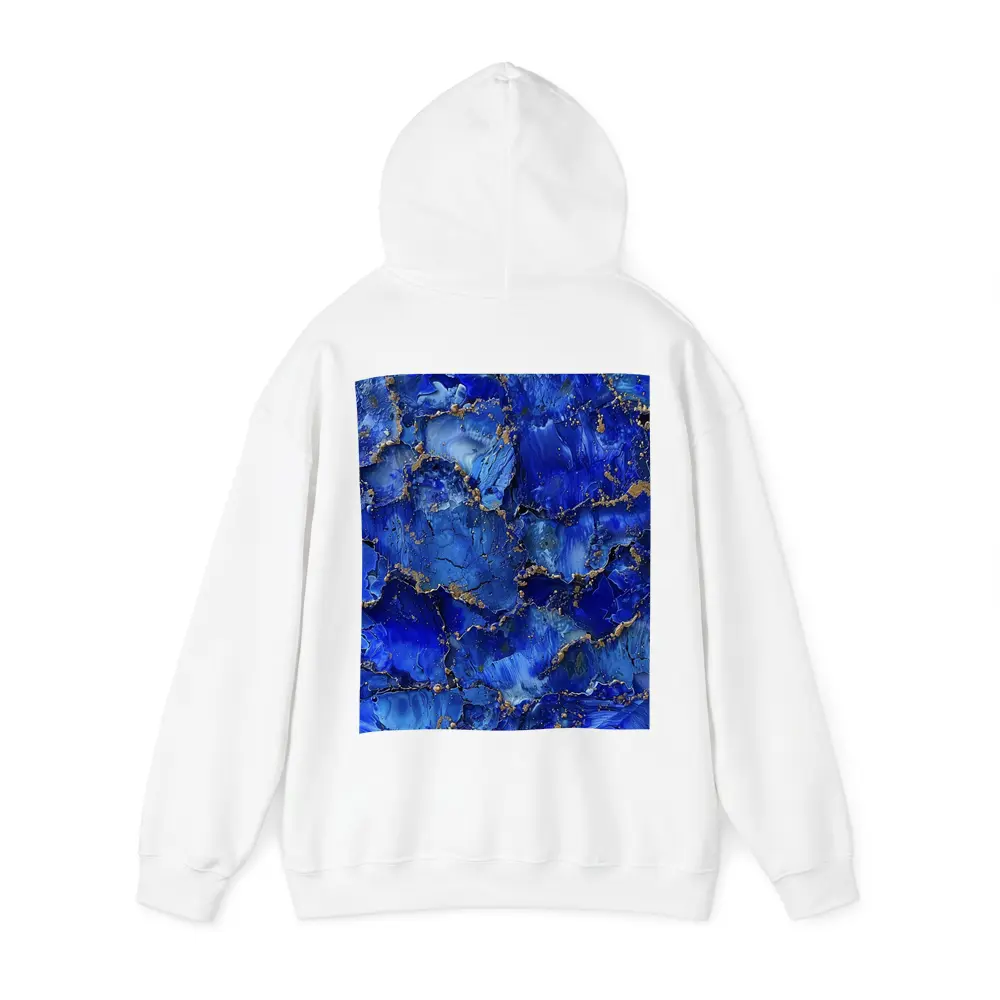 Royal Blue Gold Abstract Marble Art – Hoodies