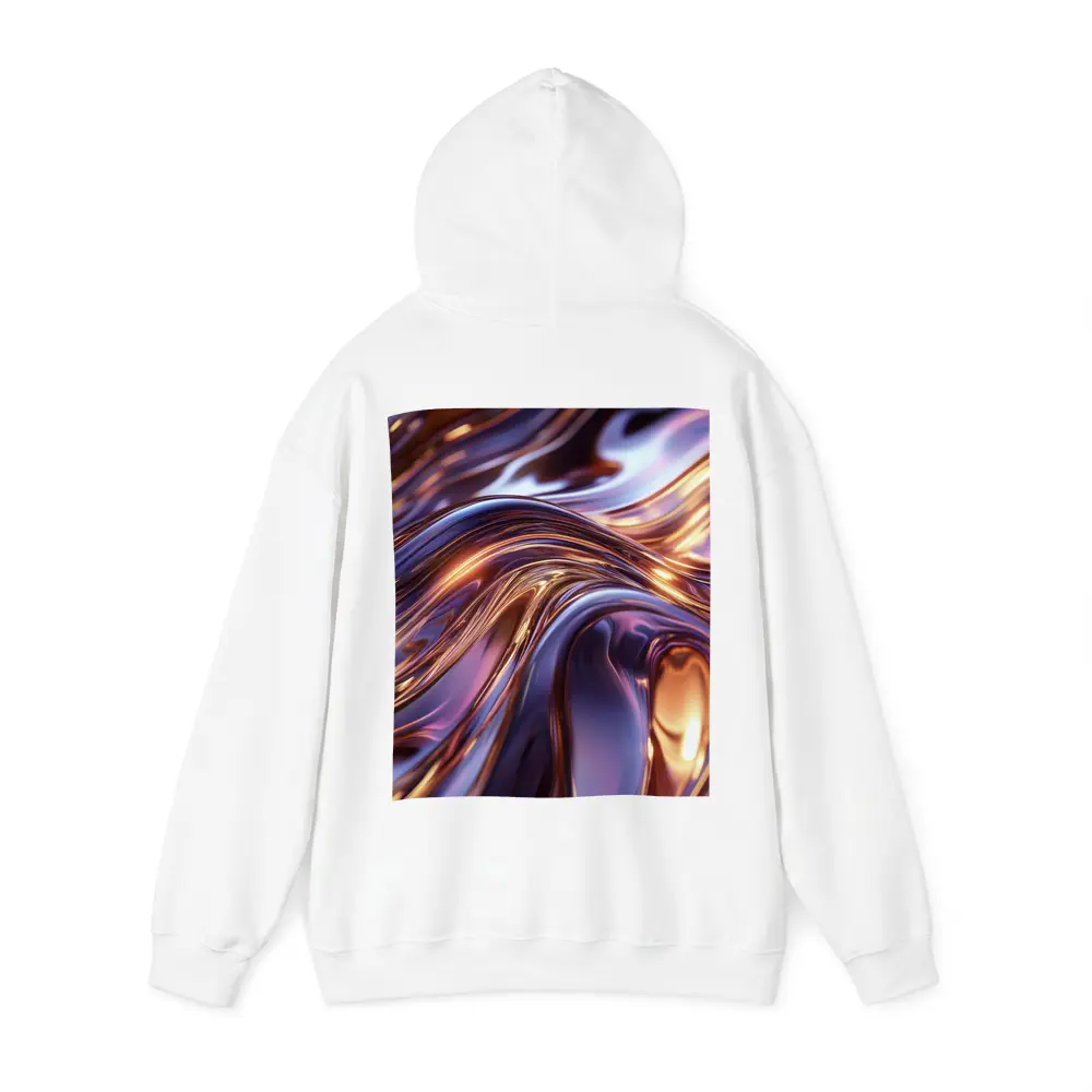 Metallic Purple Gold Flowing Abstract Waves – Hoodies