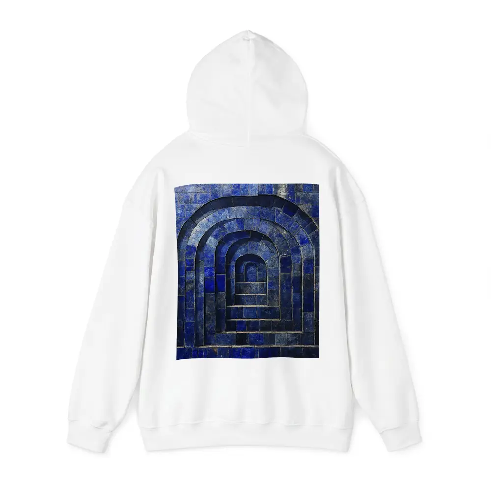 Blue Mosaic Tile Arches Architectural Art – Hoodies