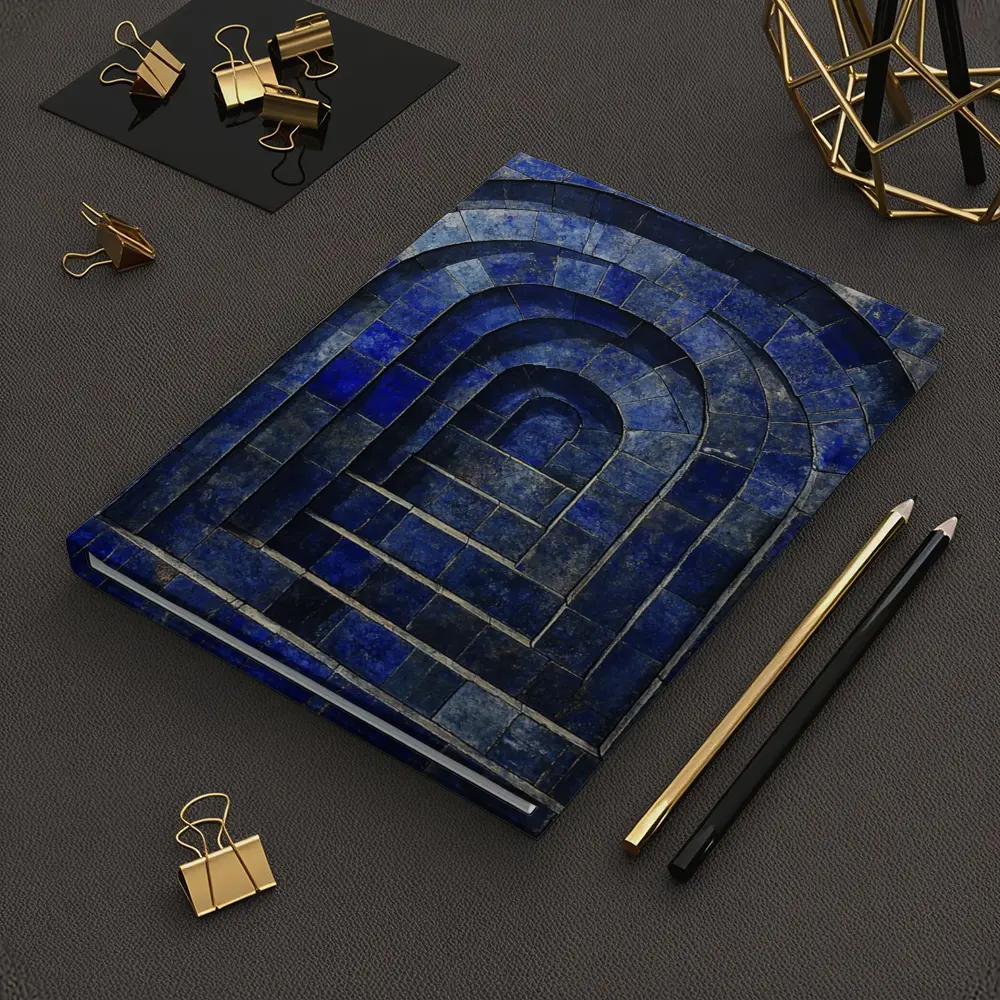 Blue Mosaic Tile Arches Architectural Art – Notebooks