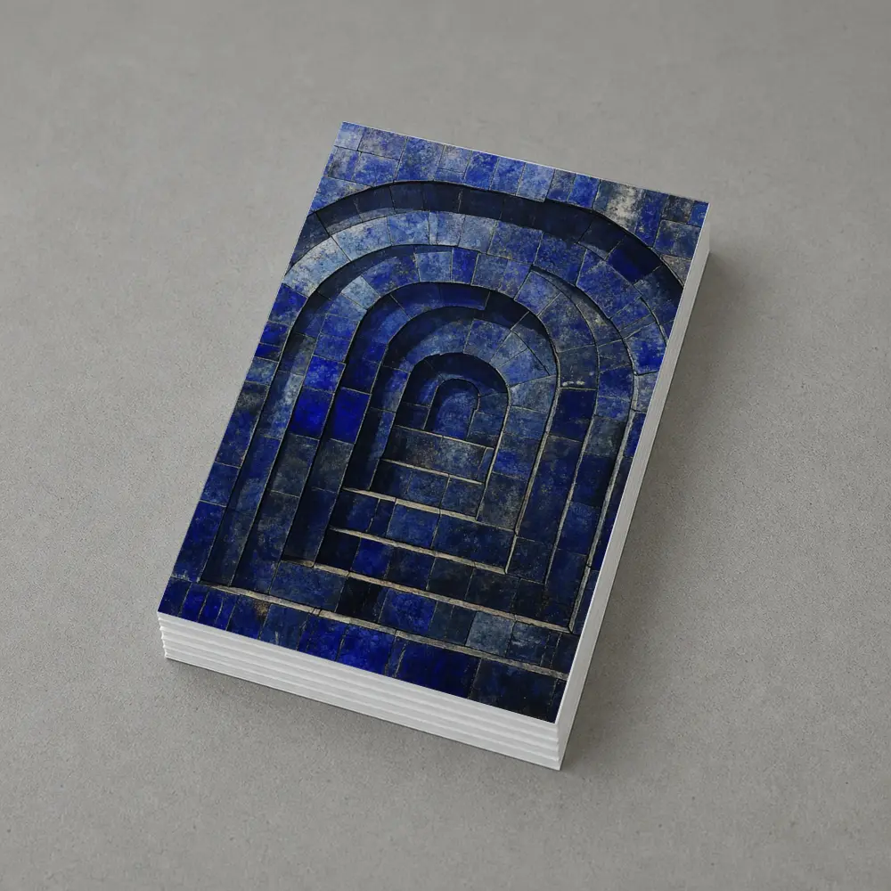 Blue Mosaic Tile Arches Architectural Art – Postcards