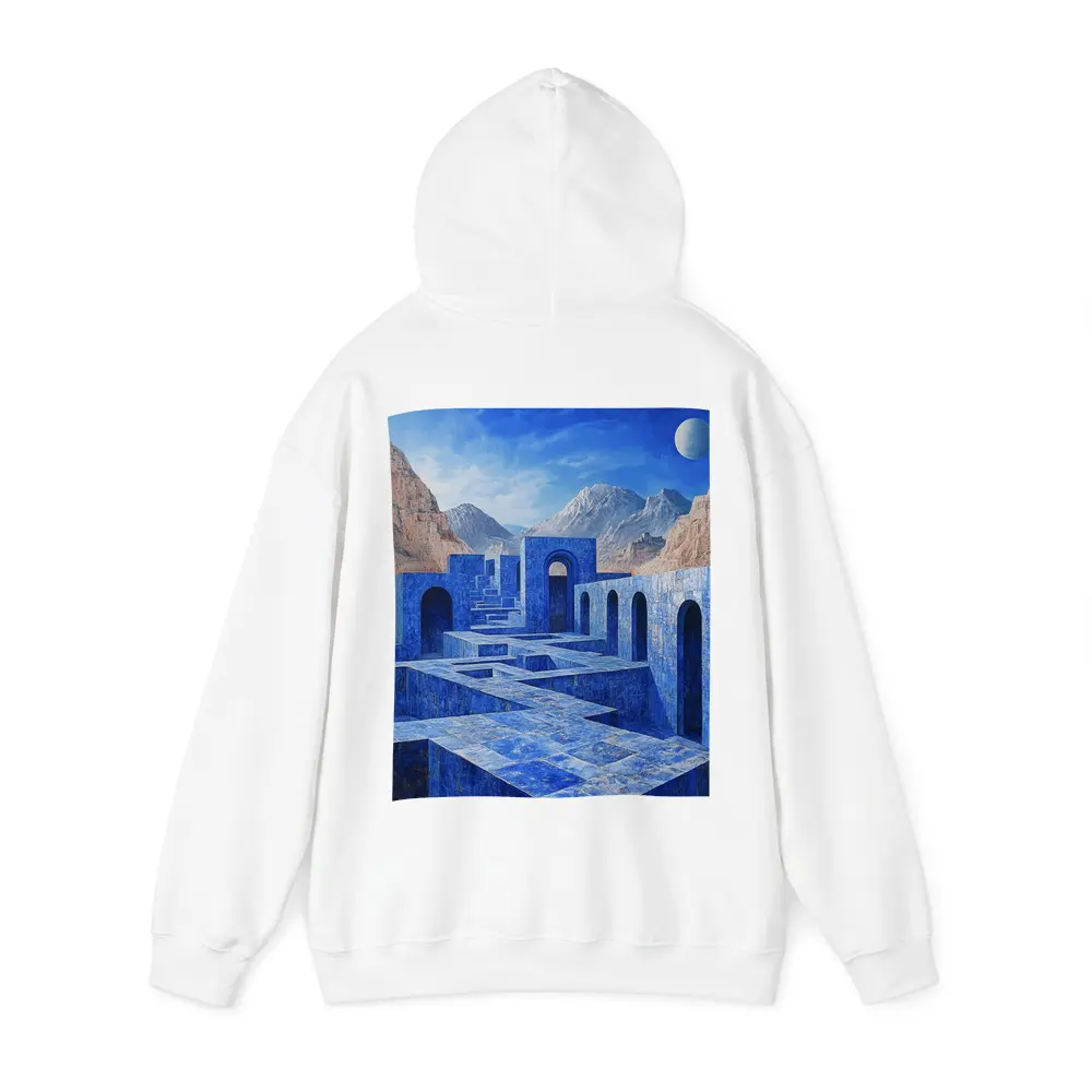Blue Stone Labyrinth Ancient Desert Mountains – Hoodies