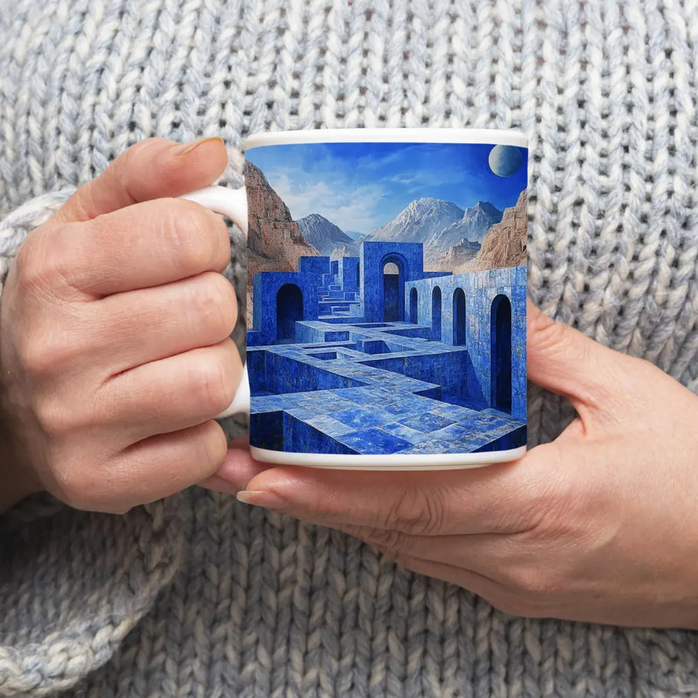 Blue Stone Labyrinth Ancient Desert Mountains – Mugs