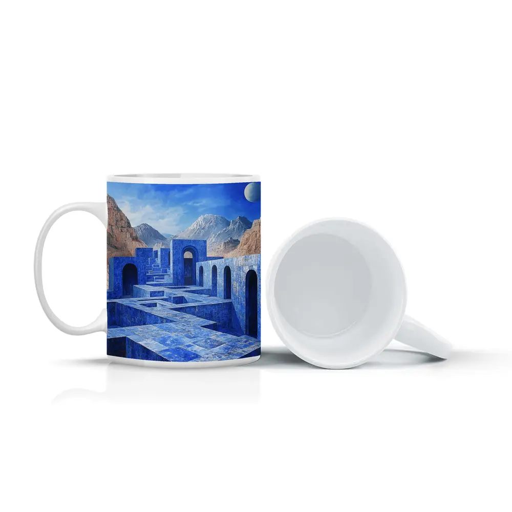 Blue Stone Labyrinth Ancient Desert Mountains – Mugs