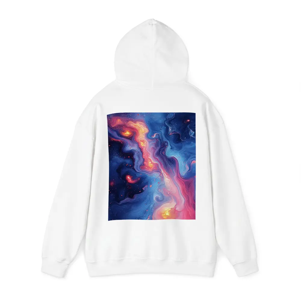 Cosmic Nebula Abstract Blue Pink Swirl Art – Hoodies
