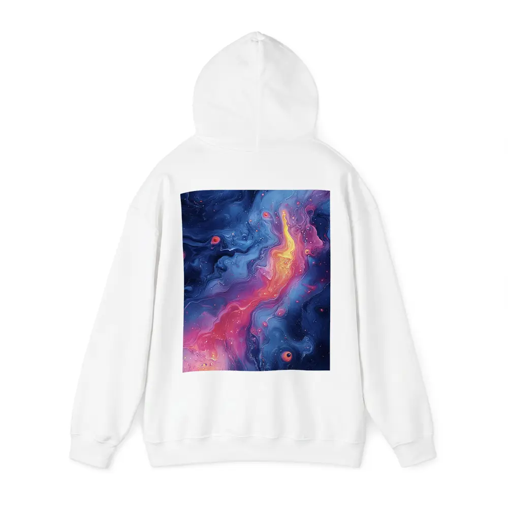 Cosmic Fluid Abstract Blue Pink Galaxy Art – Hoodies