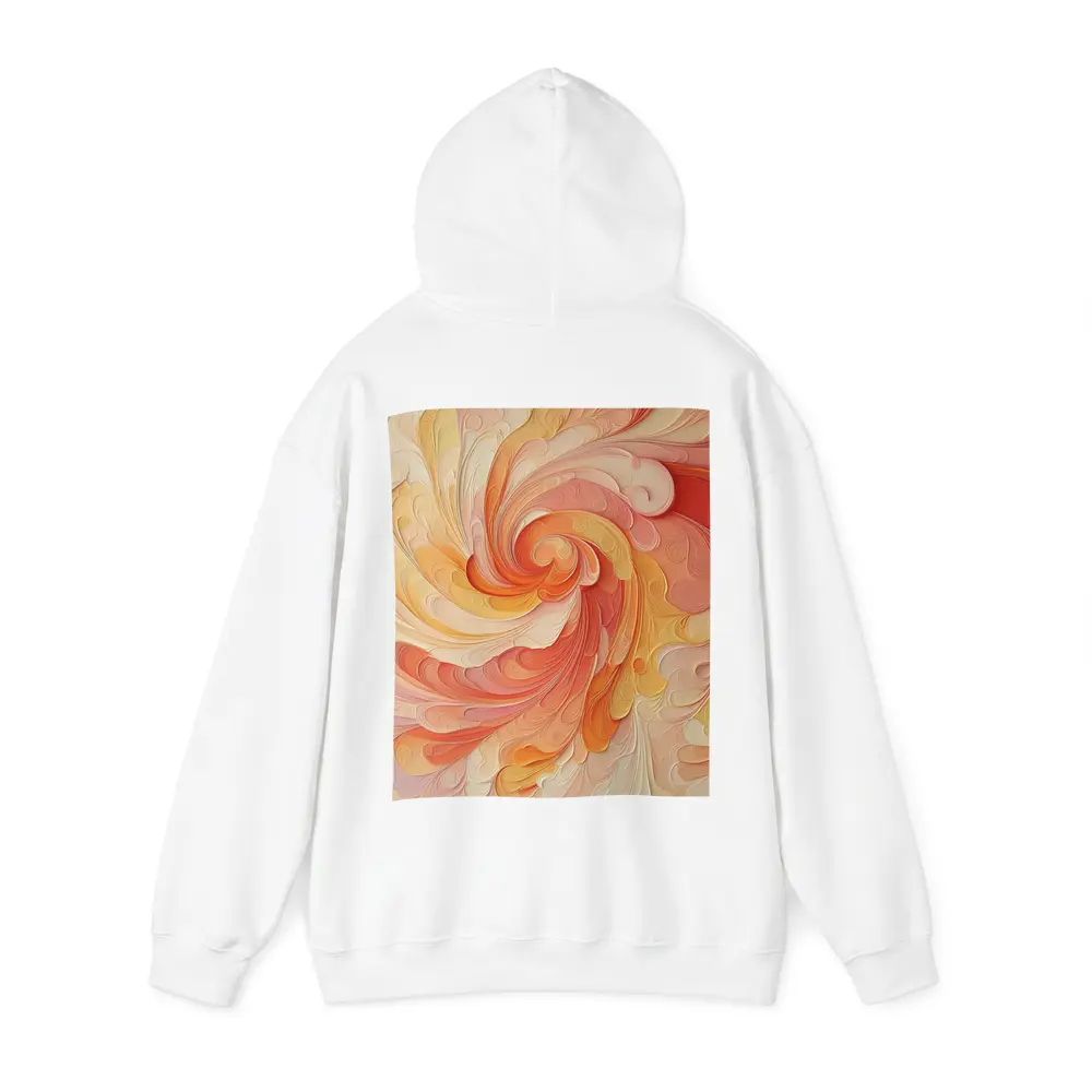 Swirling Coral Orange Abstract Spiral Art – Hoodies