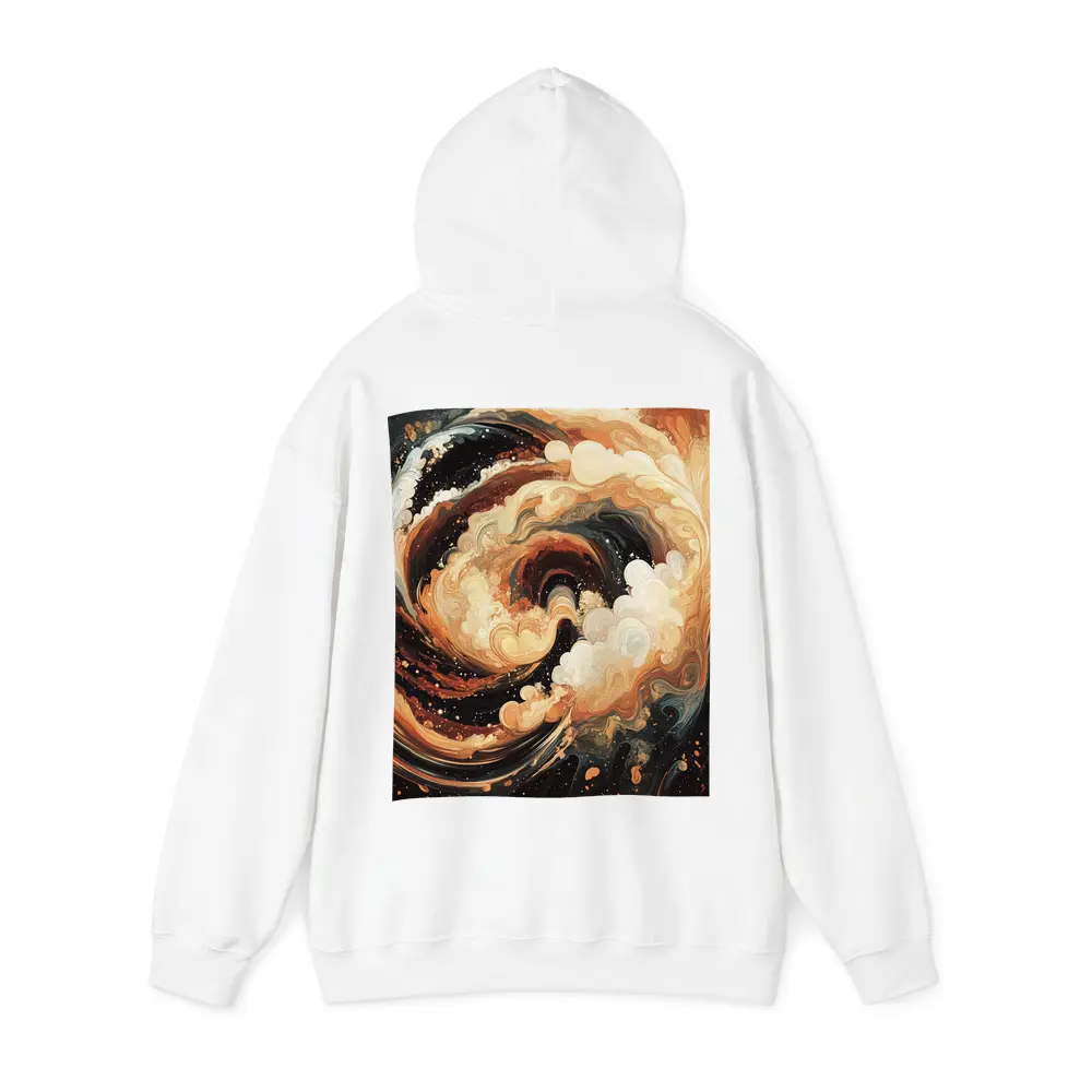 Swirling Abstract Brown Beige Dark Fluid Art – Hoodies