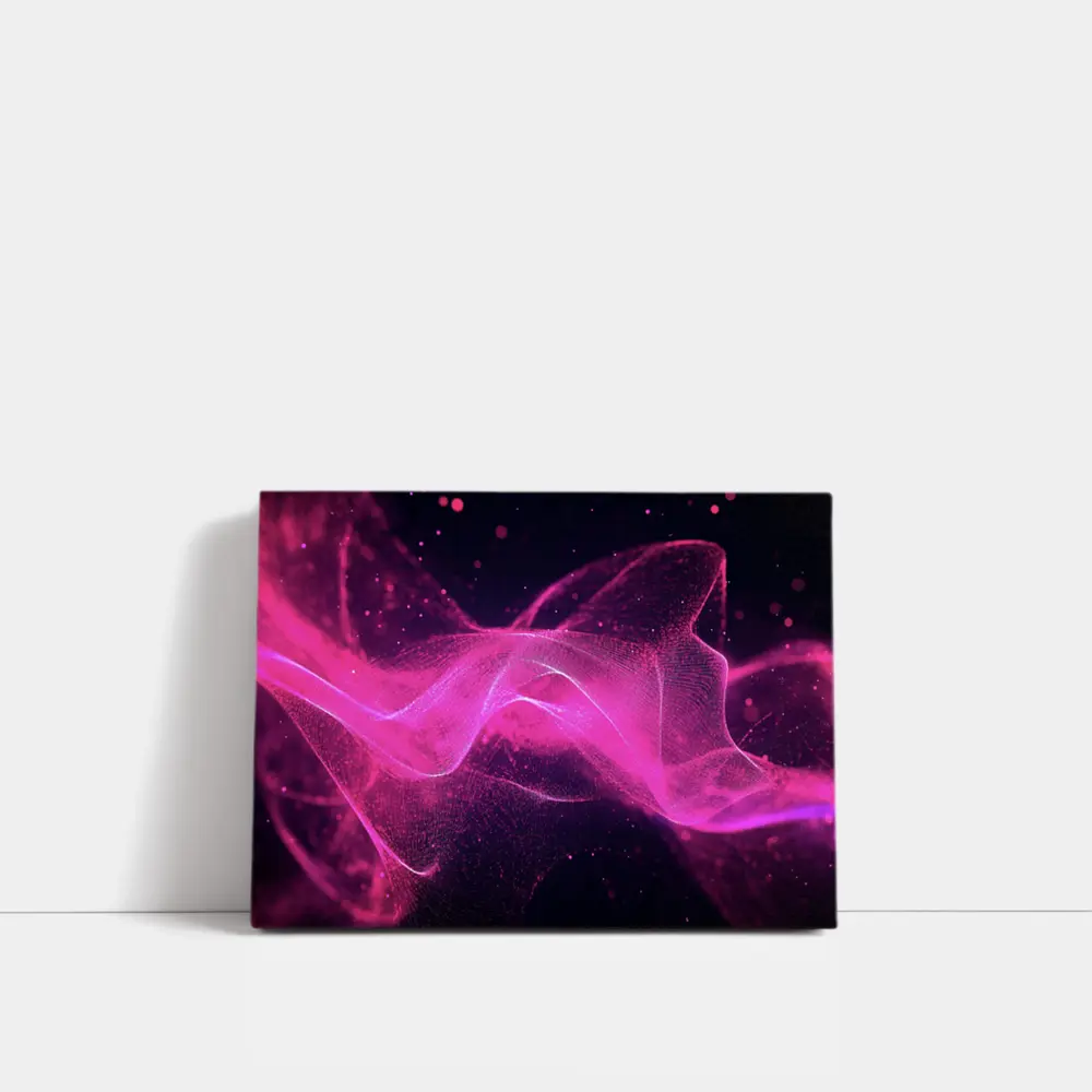 Pink Purple Wave Abstract Dark Background – Wall Art