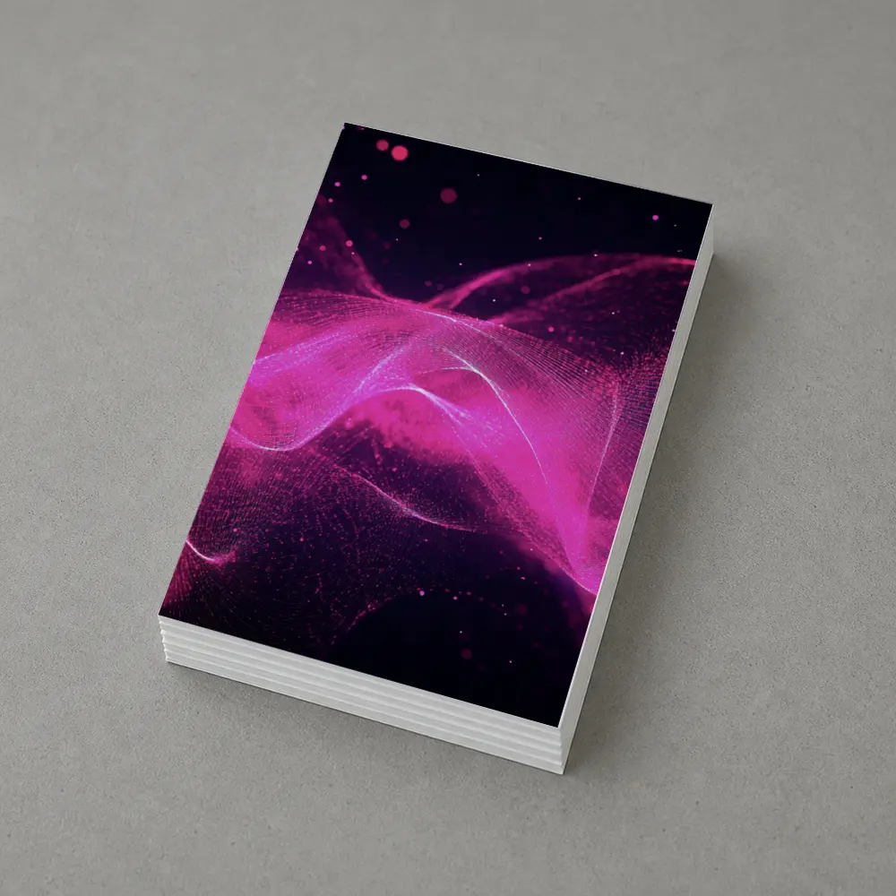 Pink Purple Wave Abstract Dark Background – Postcards