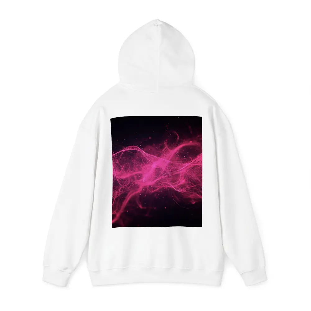 Pink Neon Wave Abstract Dark Background – Hoodies